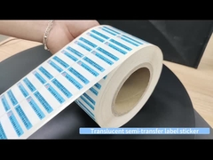 85um 1.5mil Matte Sliver Semi Transfer Tamper Proof Label Sticker με χαμηλά υπολείμματα