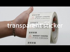 56um 1mil Μαύρο Ματ Μη Μεταφορά υψηλού υπολειμμάτων Ετικέτα Proof Tamper για VOID