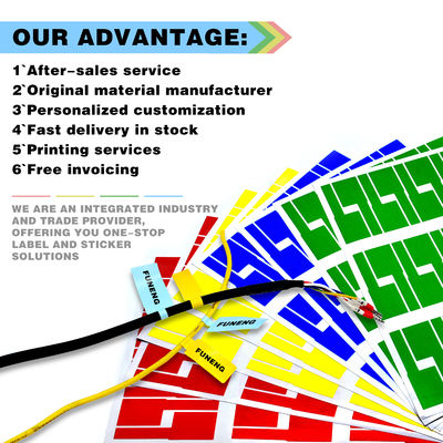 Custom A4 Printable Cable Labels for Industrial Network Stickers